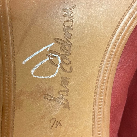 Sam Edelman Paris Red Leather Slip On Loafers 7.5 - Picture 8 of 8